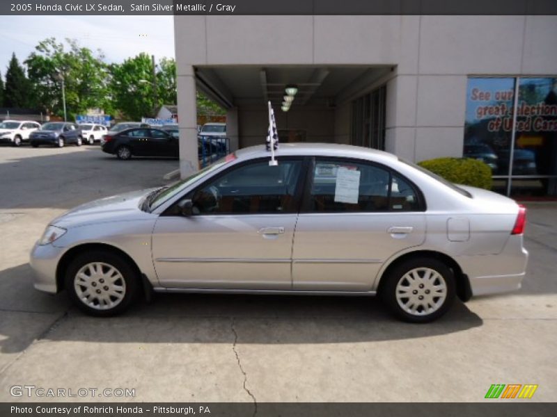 Satin Silver Metallic / Gray 2005 Honda Civic LX Sedan