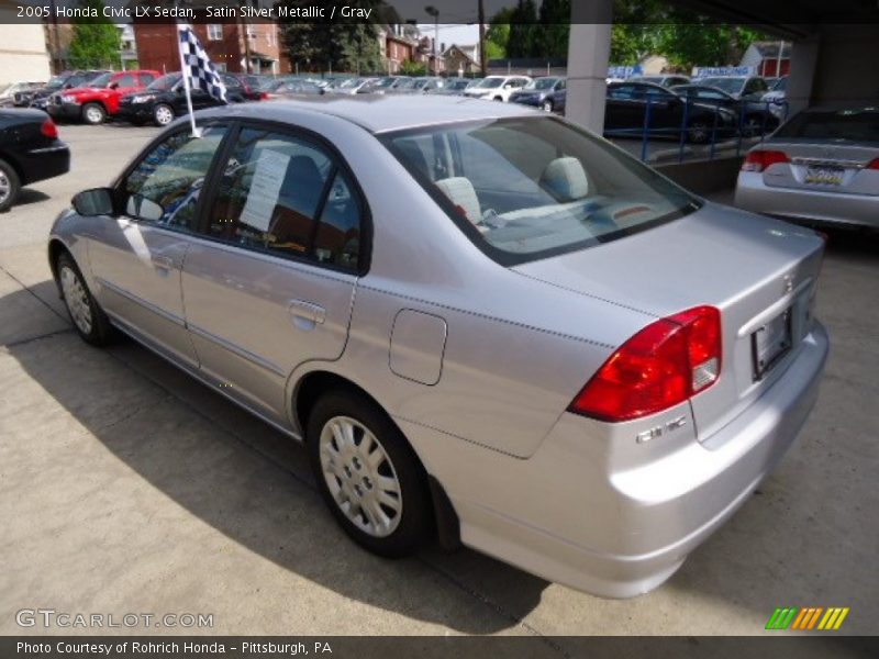 Satin Silver Metallic / Gray 2005 Honda Civic LX Sedan