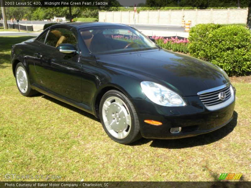 Midnight Pine Green Pearl / Saddle 2003 Lexus SC 430