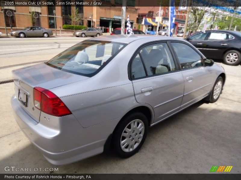Satin Silver Metallic / Gray 2005 Honda Civic LX Sedan