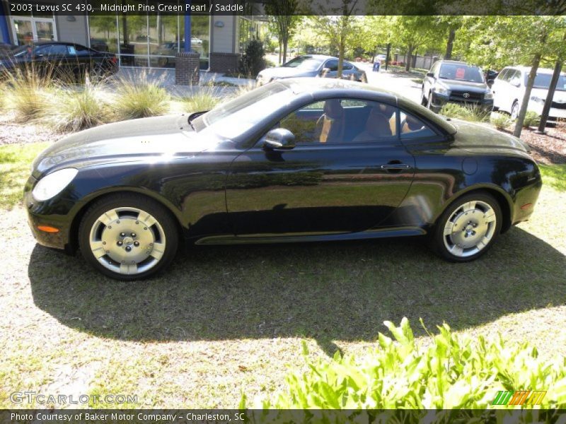 Midnight Pine Green Pearl / Saddle 2003 Lexus SC 430
