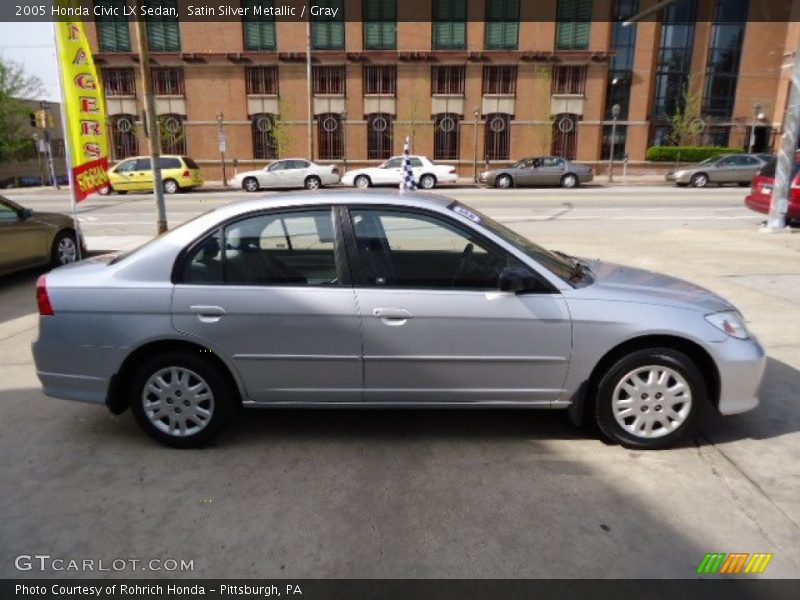 Satin Silver Metallic / Gray 2005 Honda Civic LX Sedan