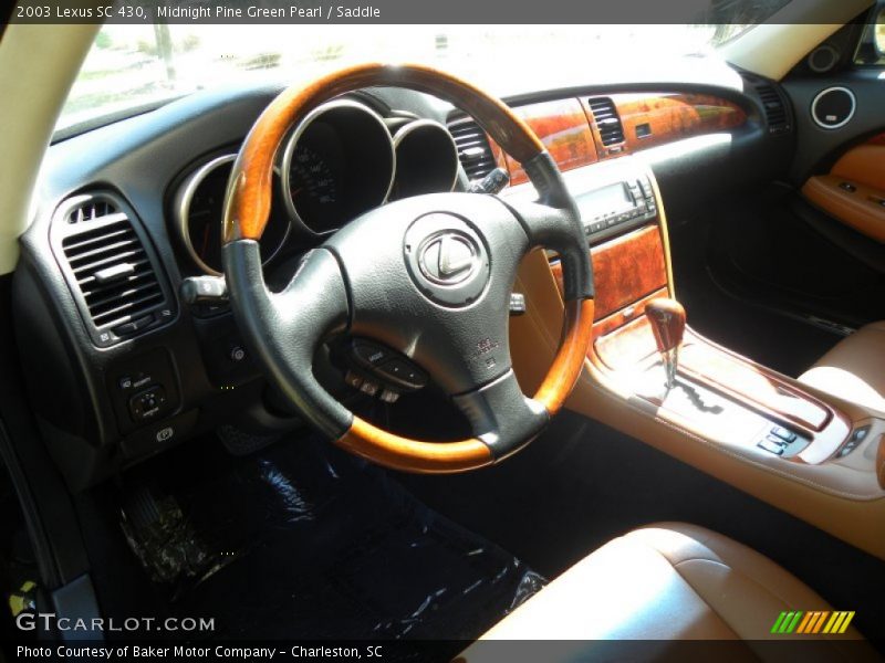 Midnight Pine Green Pearl / Saddle 2003 Lexus SC 430