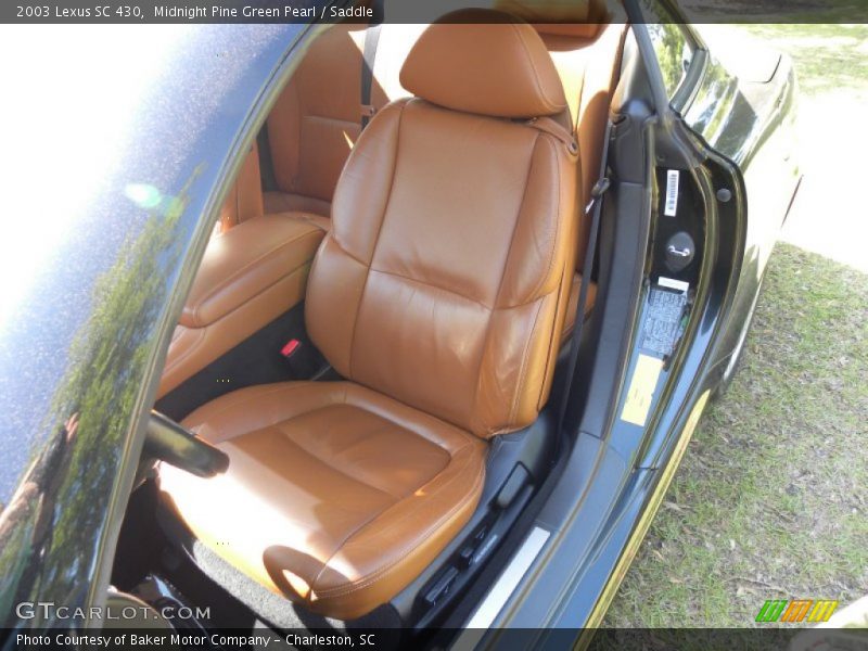 Midnight Pine Green Pearl / Saddle 2003 Lexus SC 430