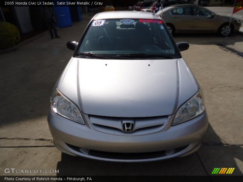 Satin Silver Metallic / Gray 2005 Honda Civic LX Sedan