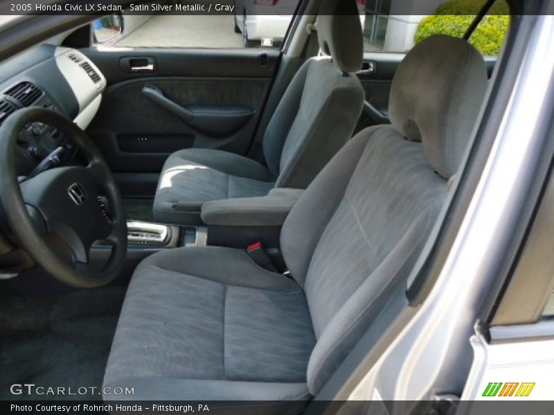 Satin Silver Metallic / Gray 2005 Honda Civic LX Sedan