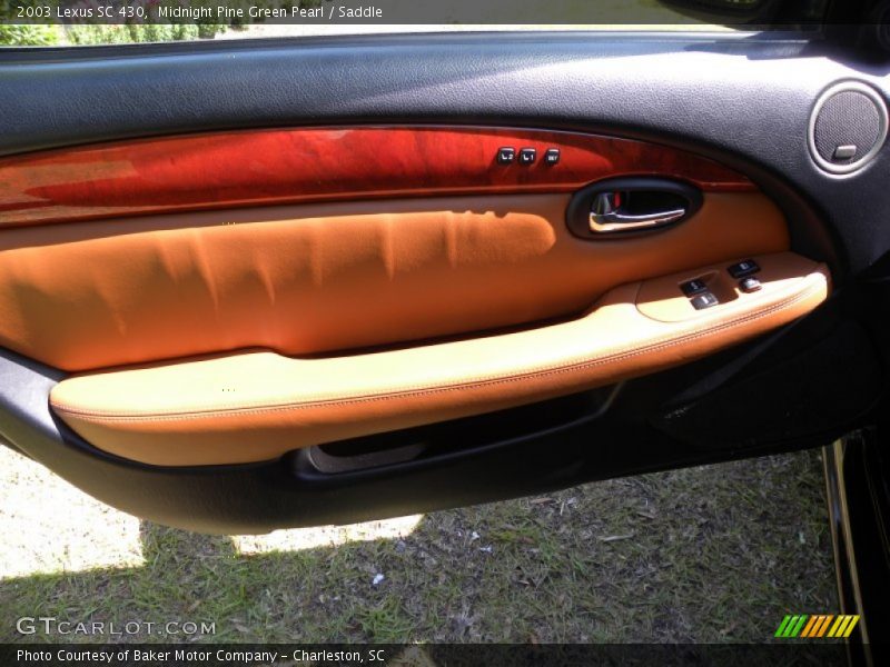 Midnight Pine Green Pearl / Saddle 2003 Lexus SC 430