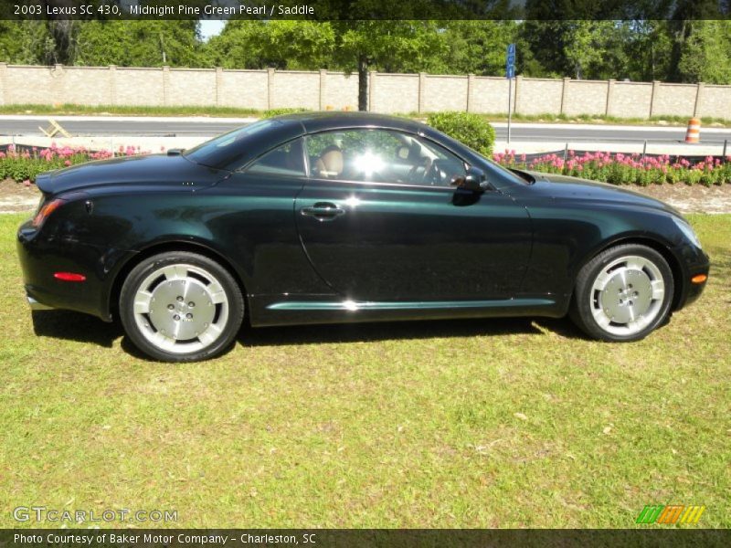 Midnight Pine Green Pearl / Saddle 2003 Lexus SC 430