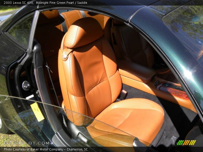 Midnight Pine Green Pearl / Saddle 2003 Lexus SC 430