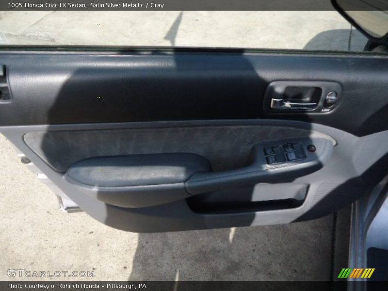 Satin Silver Metallic / Gray 2005 Honda Civic LX Sedan