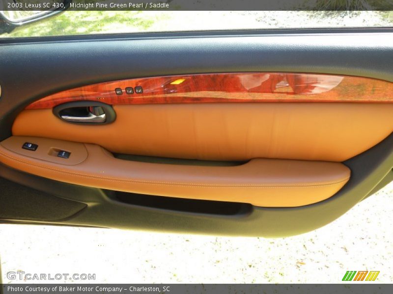 Midnight Pine Green Pearl / Saddle 2003 Lexus SC 430