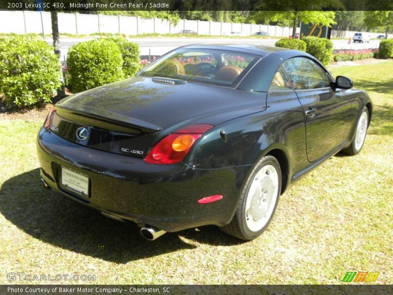 Midnight Pine Green Pearl / Saddle 2003 Lexus SC 430
