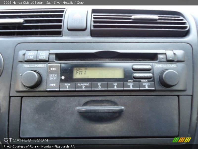 Satin Silver Metallic / Gray 2005 Honda Civic LX Sedan