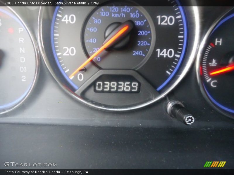 Satin Silver Metallic / Gray 2005 Honda Civic LX Sedan