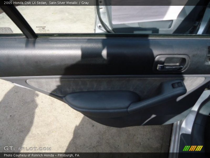 Satin Silver Metallic / Gray 2005 Honda Civic LX Sedan