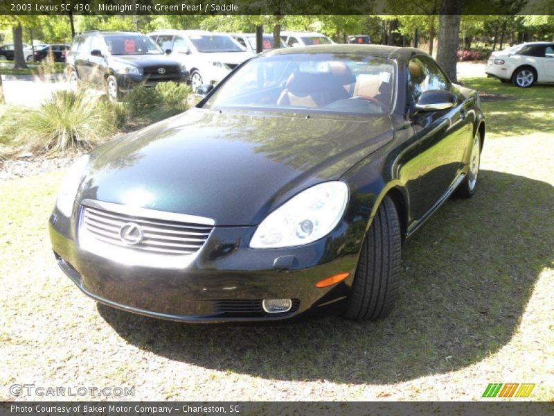 Midnight Pine Green Pearl / Saddle 2003 Lexus SC 430