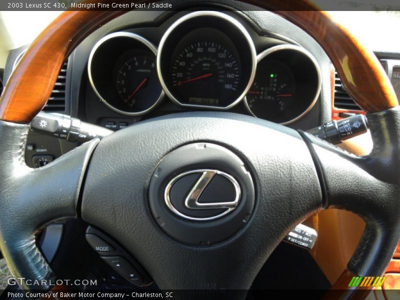 Midnight Pine Green Pearl / Saddle 2003 Lexus SC 430