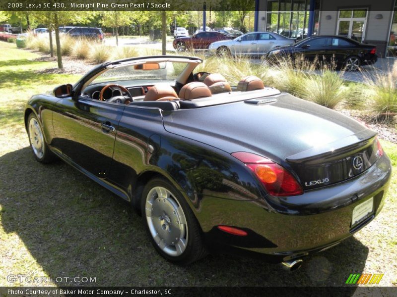Midnight Pine Green Pearl / Saddle 2003 Lexus SC 430