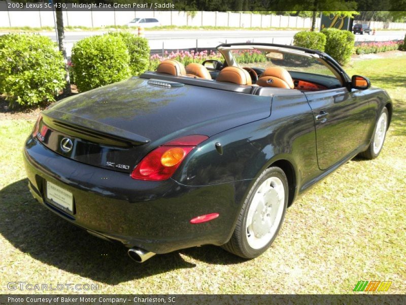 Midnight Pine Green Pearl / Saddle 2003 Lexus SC 430