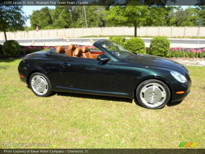 Midnight Pine Green Pearl / Saddle 2003 Lexus SC 430