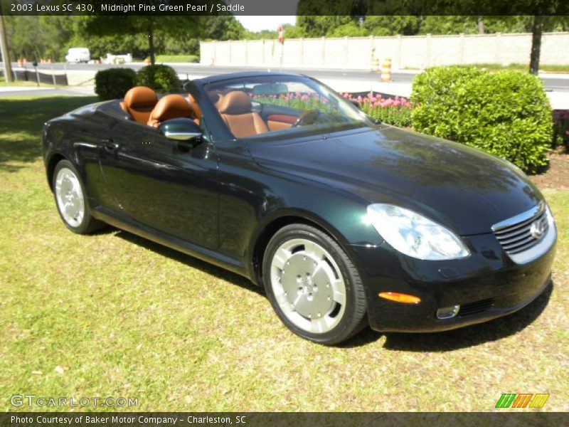 Midnight Pine Green Pearl / Saddle 2003 Lexus SC 430