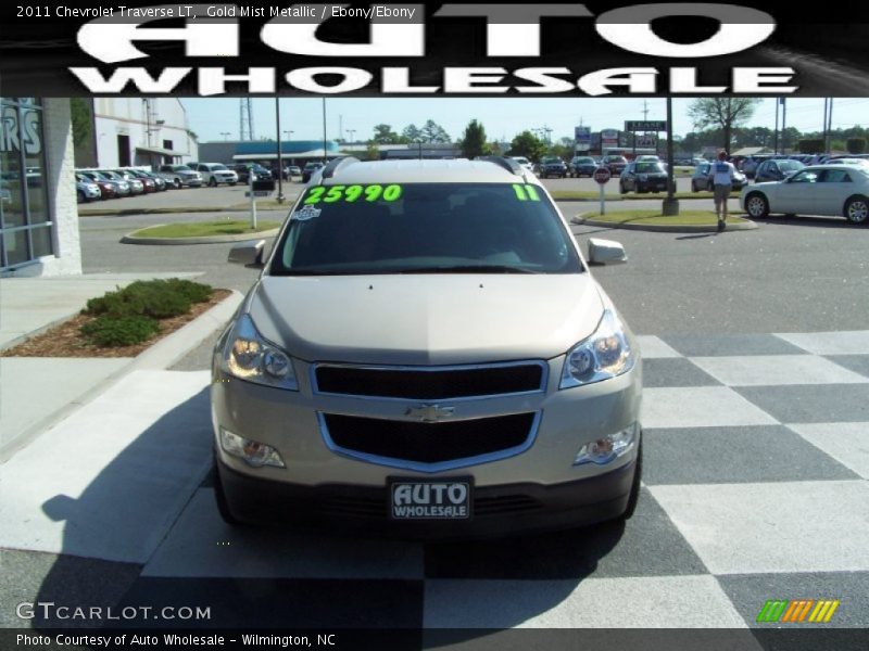 Gold Mist Metallic / Ebony/Ebony 2011 Chevrolet Traverse LT