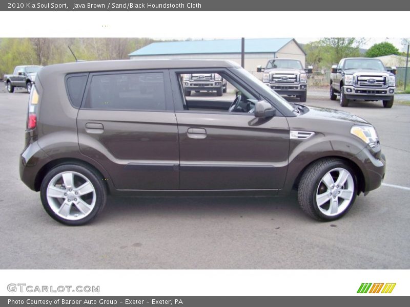 Java Brown / Sand/Black Houndstooth Cloth 2010 Kia Soul Sport