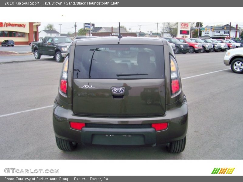 Java Brown / Sand/Black Houndstooth Cloth 2010 Kia Soul Sport