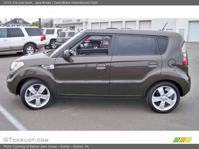 Java Brown / Sand/Black Houndstooth Cloth 2010 Kia Soul Sport