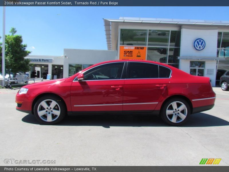 Tornado Red / Pure Beige 2008 Volkswagen Passat Komfort Sedan