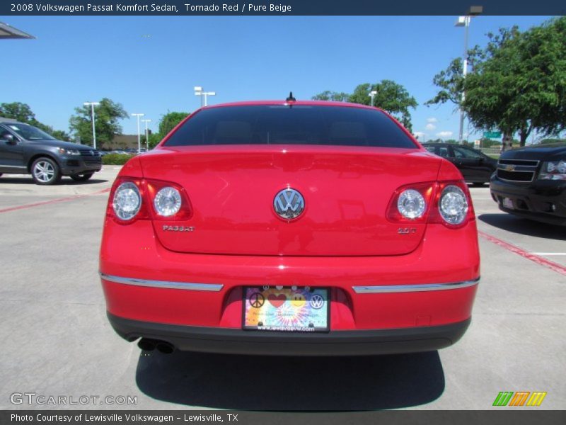 Tornado Red / Pure Beige 2008 Volkswagen Passat Komfort Sedan