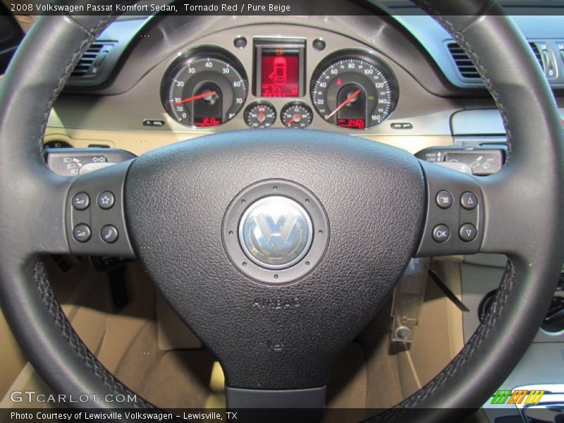 Tornado Red / Pure Beige 2008 Volkswagen Passat Komfort Sedan