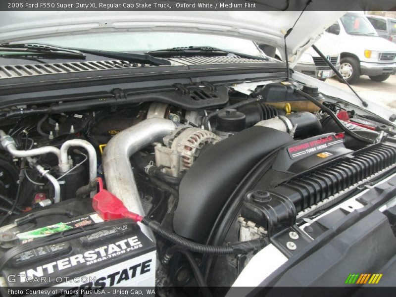 Oxford White / Medium Flint 2006 Ford F550 Super Duty XL Regular Cab Stake Truck