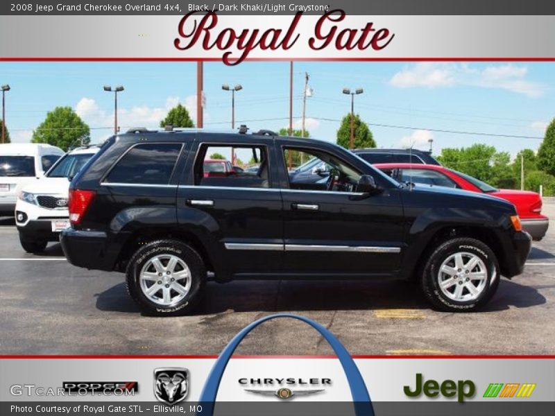 Black / Dark Khaki/Light Graystone 2008 Jeep Grand Cherokee Overland 4x4
