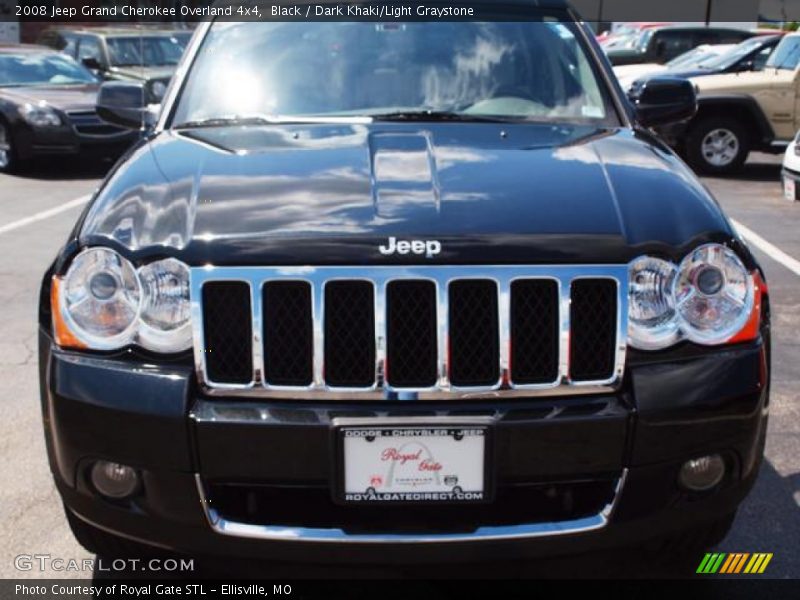 Black / Dark Khaki/Light Graystone 2008 Jeep Grand Cherokee Overland 4x4
