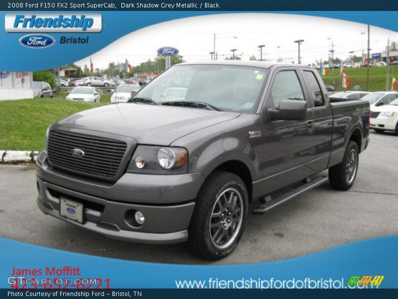 Dark Shadow Grey Metallic / Black 2008 Ford F150 FX2 Sport SuperCab