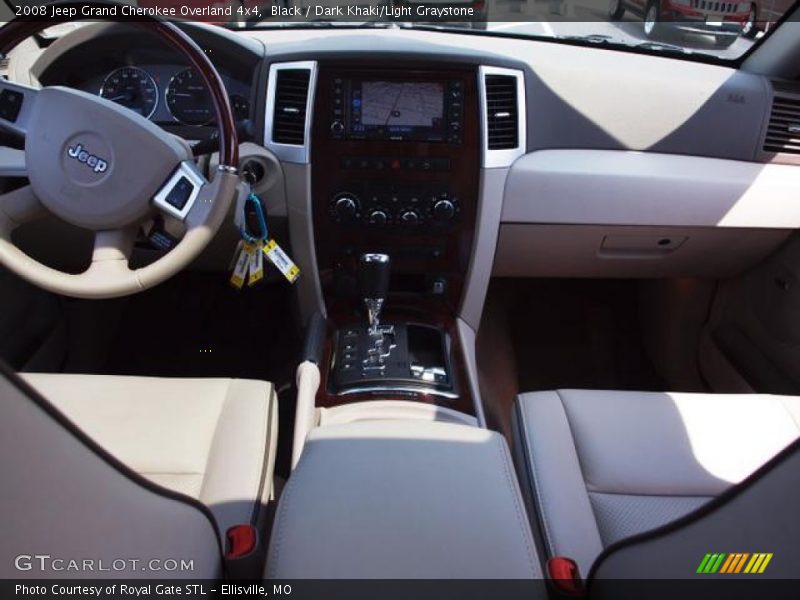 Black / Dark Khaki/Light Graystone 2008 Jeep Grand Cherokee Overland 4x4