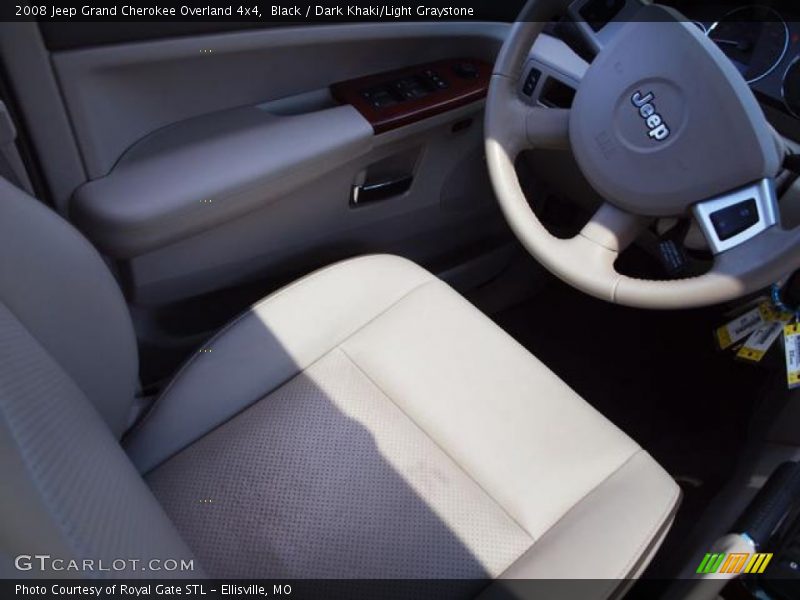 Black / Dark Khaki/Light Graystone 2008 Jeep Grand Cherokee Overland 4x4