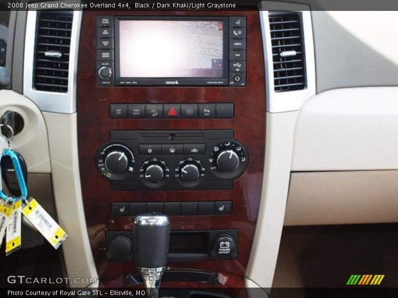 Black / Dark Khaki/Light Graystone 2008 Jeep Grand Cherokee Overland 4x4