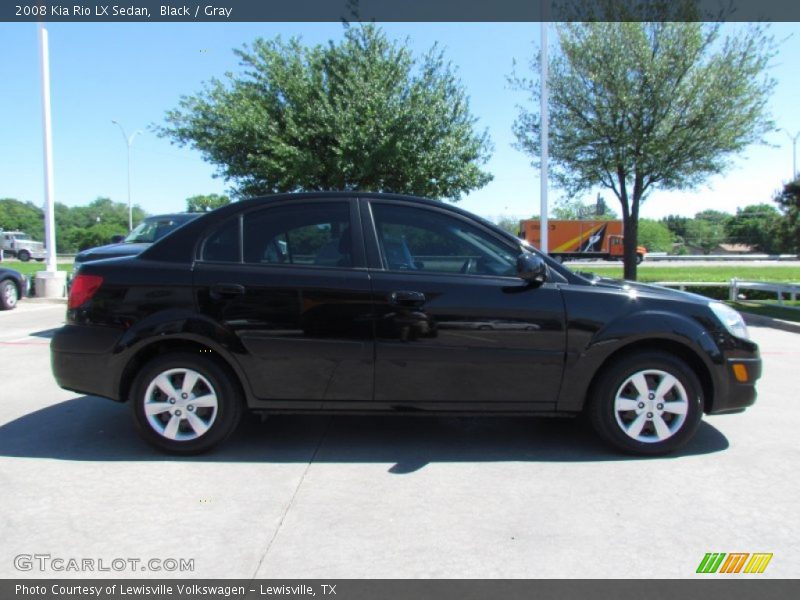 Black / Gray 2008 Kia Rio LX Sedan