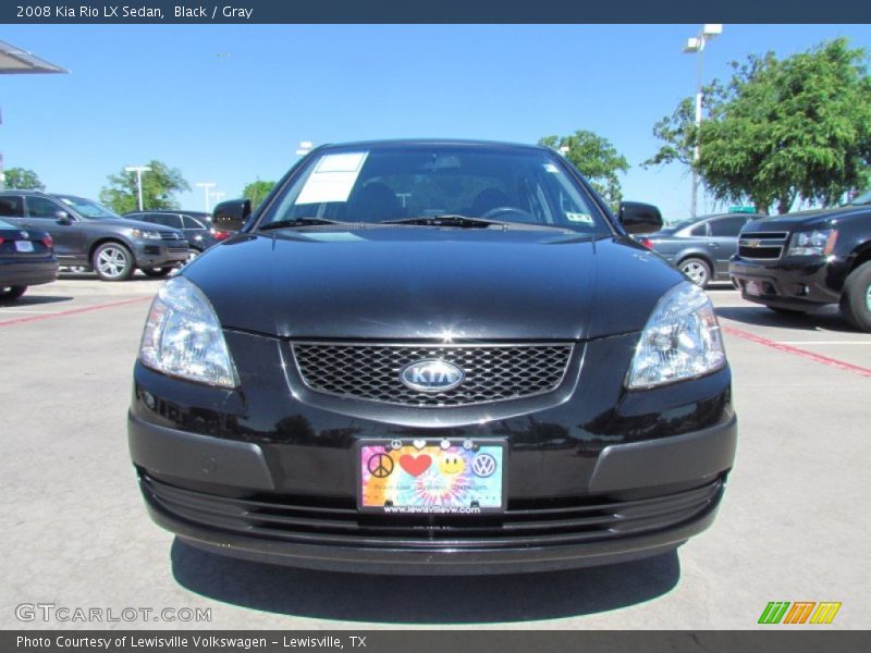 Black / Gray 2008 Kia Rio LX Sedan
