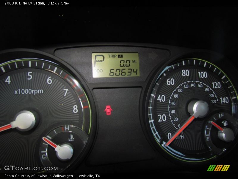 Black / Gray 2008 Kia Rio LX Sedan