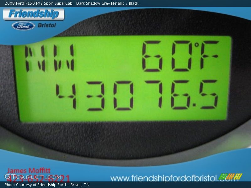 Dark Shadow Grey Metallic / Black 2008 Ford F150 FX2 Sport SuperCab