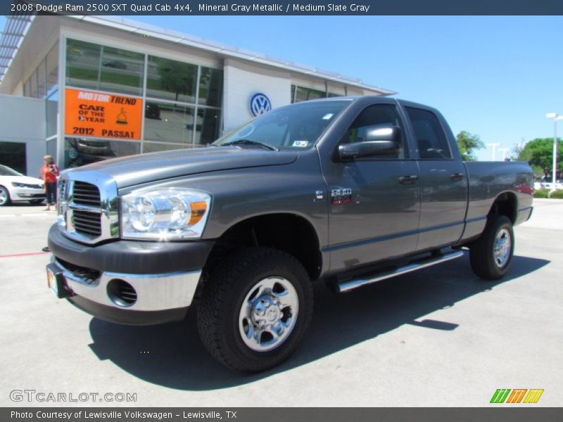 Mineral Gray Metallic / Medium Slate Gray 2008 Dodge Ram 2500 SXT Quad Cab 4x4