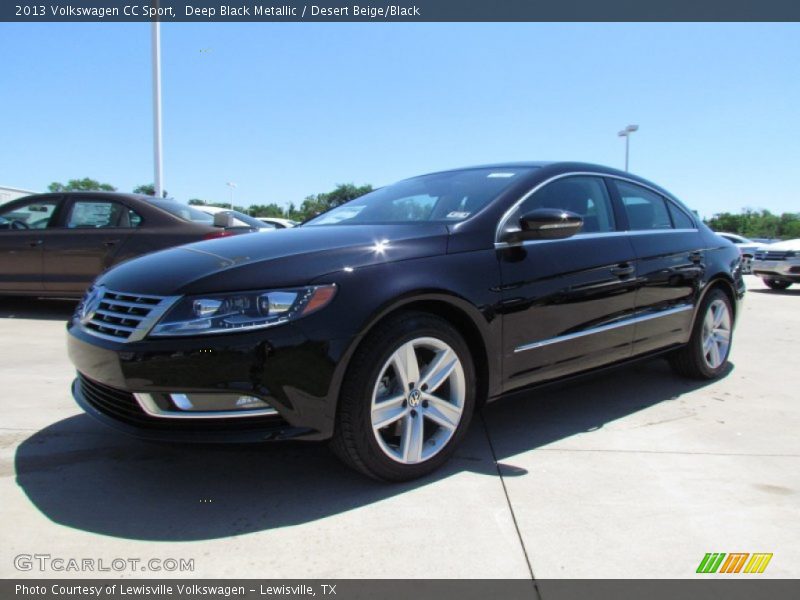 Deep Black Metallic / Desert Beige/Black 2013 Volkswagen CC Sport