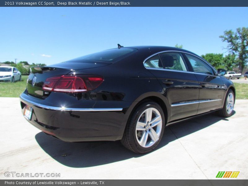 Deep Black Metallic / Desert Beige/Black 2013 Volkswagen CC Sport