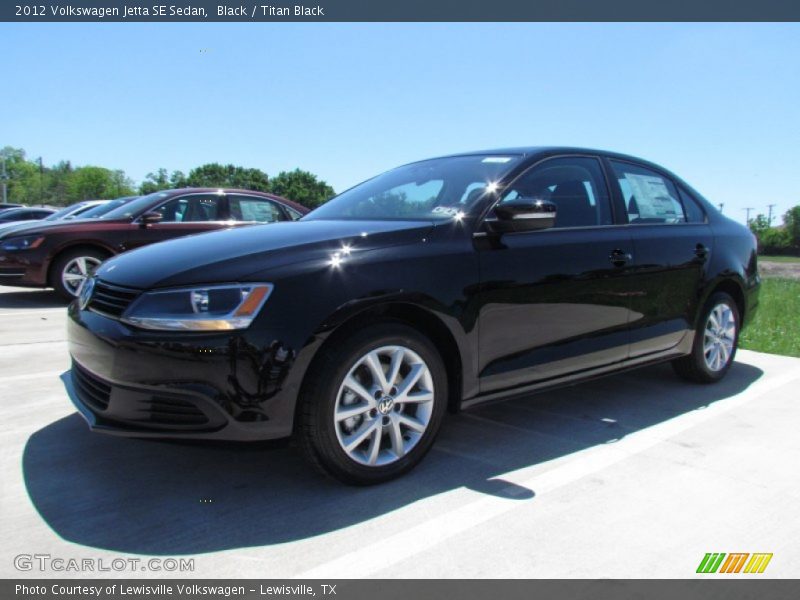 Black / Titan Black 2012 Volkswagen Jetta SE Sedan