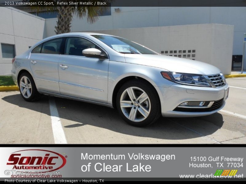 Reflex Silver Metallic / Black 2013 Volkswagen CC Sport