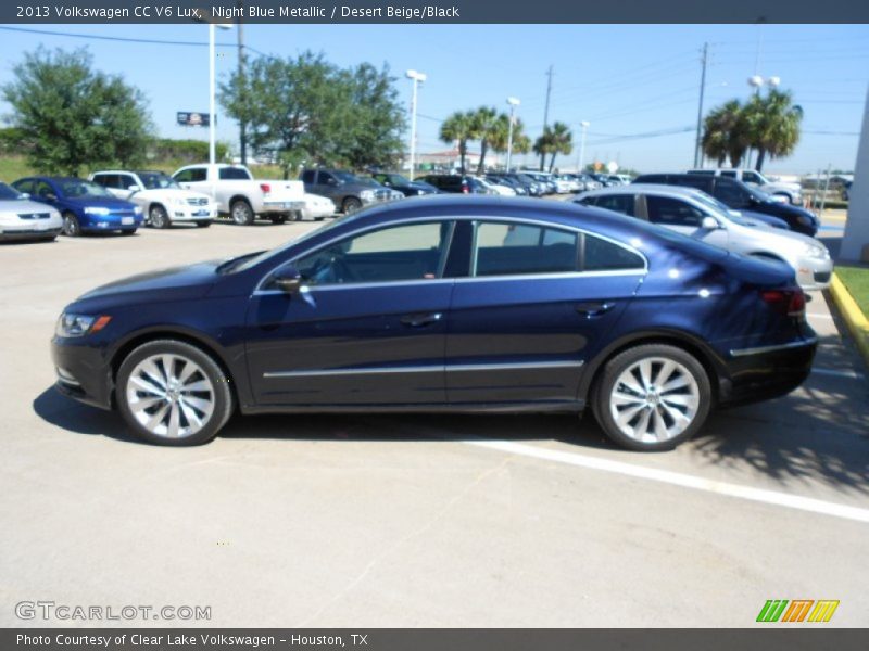 Night Blue Metallic / Desert Beige/Black 2013 Volkswagen CC V6 Lux