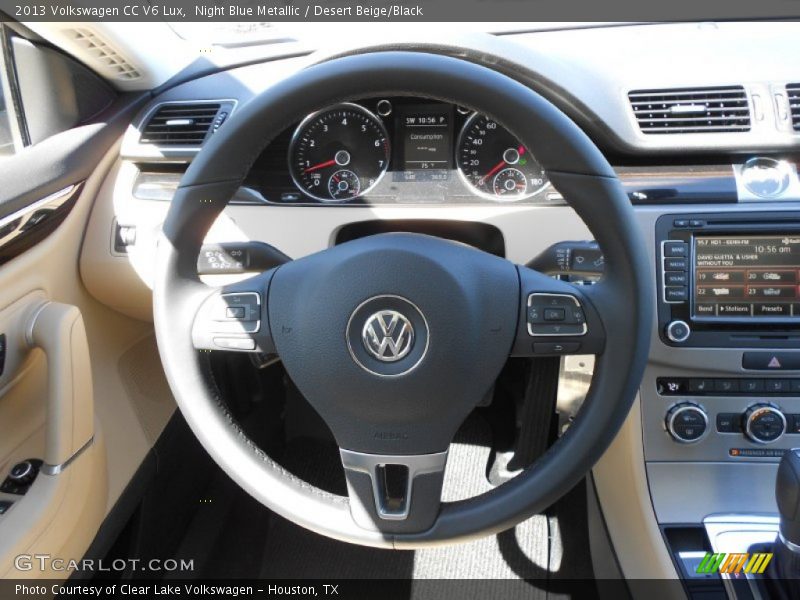 Night Blue Metallic / Desert Beige/Black 2013 Volkswagen CC V6 Lux